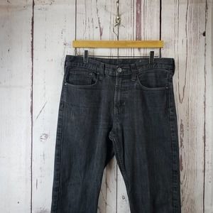 Bull Head Gravel Mens Jeans Size 34x30 Straight Leg Dark Wash Denim Black